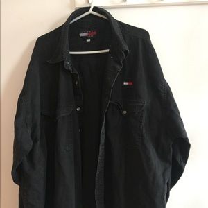 VINTAGE TOMMY HILFIGER DENIM SHIRT BLACK